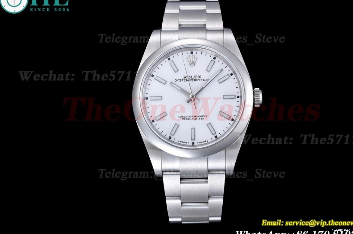 Oyster SS 114300 White 39mm EWF SS VR3132 Perpetual 0414